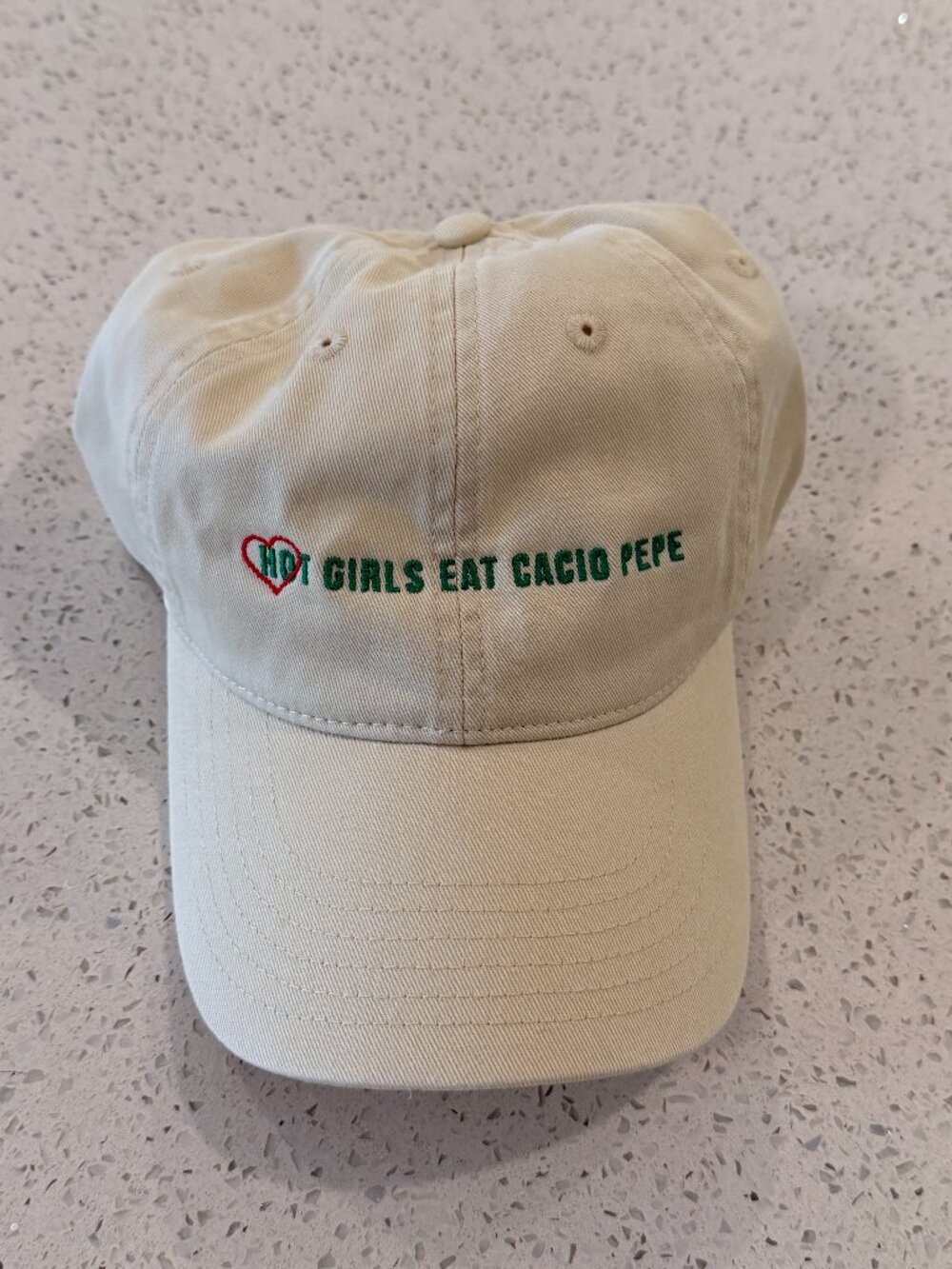Cacio Pepe x Pasta Confidential Hot Girls Eat Cacio Pepe Dad Hat Cream